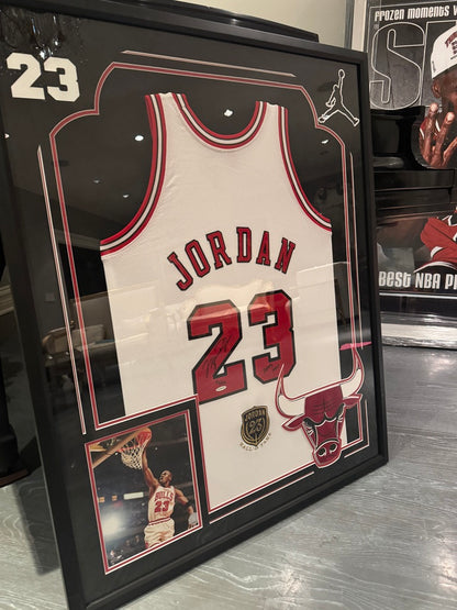 Michael Jordan Signed Jersey Inscribed "2009 HOF" LE/123 Upper Deck Custom Framed GORGEOUS SIGNATURE With Patch