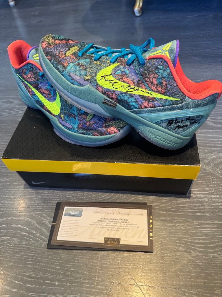Kobe Bryant Signed Inscribed "Black Mamba" Shoes Panini authenticated  ULTRA RARE ( FILL IN)