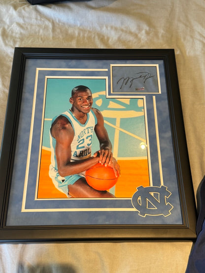 Michael jordan signed unc Cut ( FILL IN )