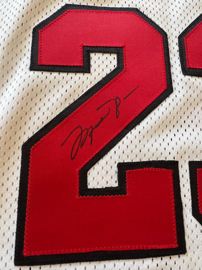 Michael Jordan Signed White Nike authentic pro cut jersey UDA with card