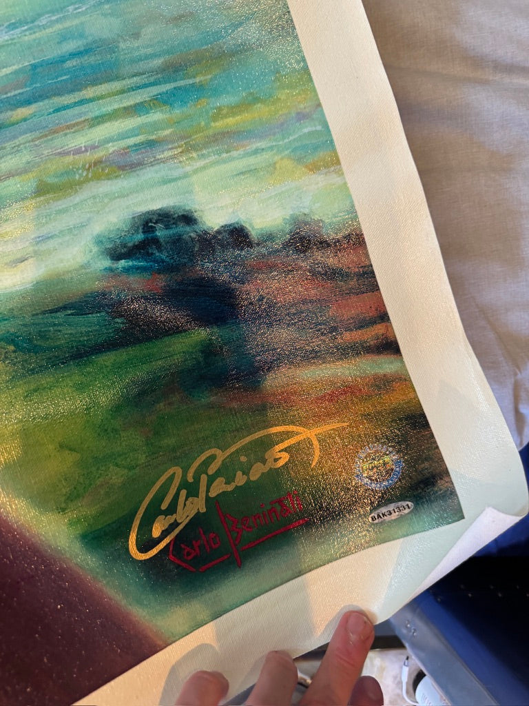 Tiger Woods Autographed "Tiger Roars" 33x42 Carlo Beninati Fine Art Lithograph LE #130/175 UDA