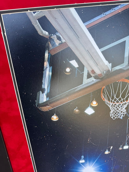 Michael Jordan Signed MASSIVE 30x40 Photo DAMADGED On actuall photo from glass, UDA (FILL IN)