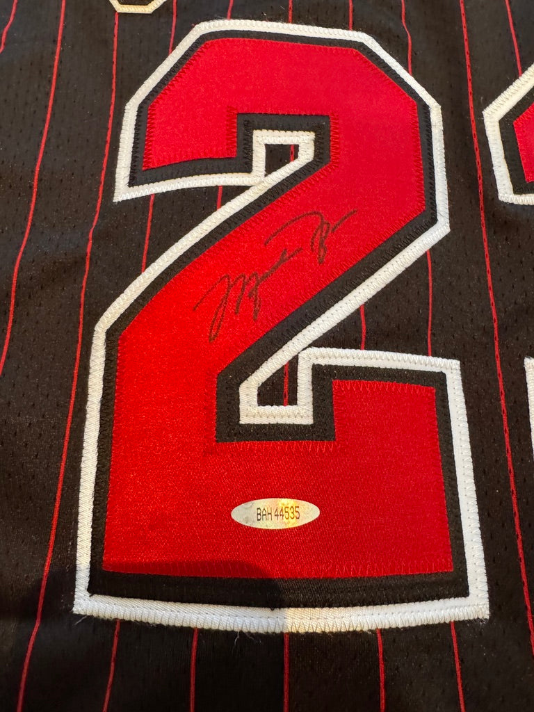 Michael Jordan Signed Authentic Pinstripe Jersey #23 Bulls UDA