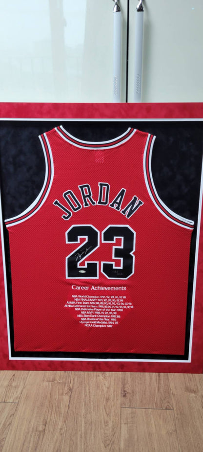 Michael Jordan Signed Authentic Jersey LE/123 UDA Red Bulls #23 UDA with card