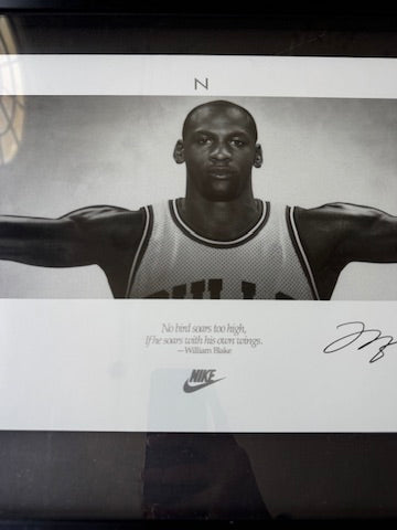 Michael Jordan Signed Mini Wings Poster UDA LE/ 500 WITH CARD
