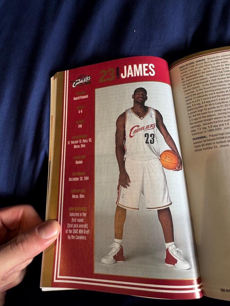 Lebron James Signed Media Guide PSA LOA