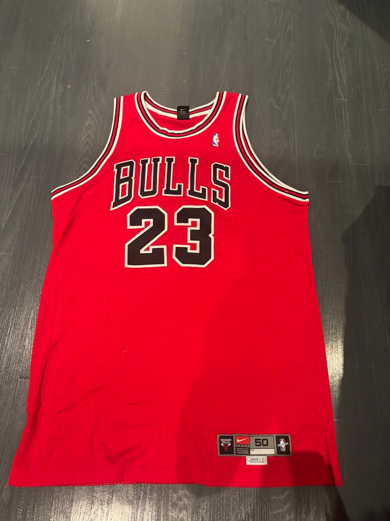 Michael Jordan Signed Chicago Bulls Red Nike Authentic Pro Cut Jersey UDA