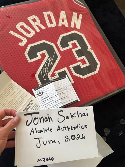 Michael Jordan Signed Red Bulls Jersey Archives - 065/230 Box UDA BAJ63762