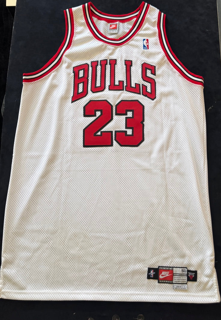 Michael Jordan Signed White Nike authentic pro cut jersey UDA with card
