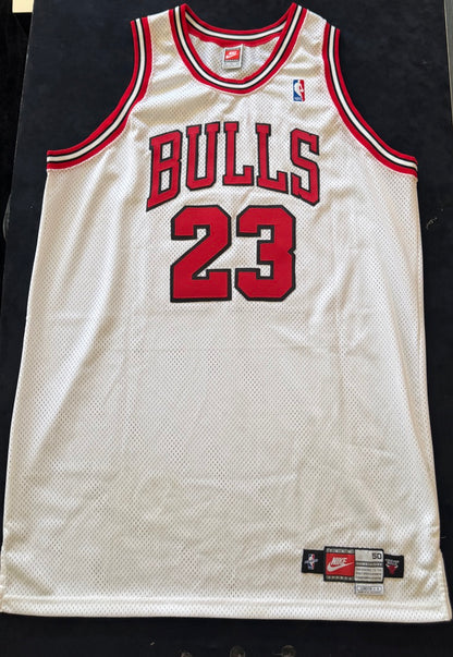Michael Jordan Signed White Nike authentic pro cut jersey UDA with card