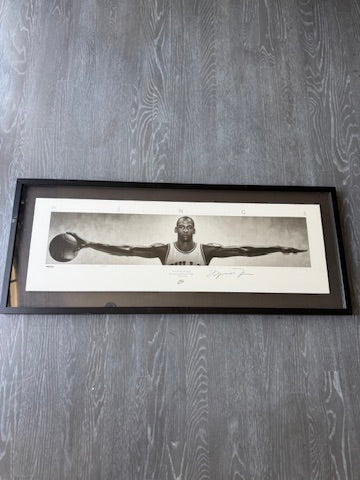 Michael Jordan Signed Mini Wings Poster UDA LE/ 500 WITH CARD