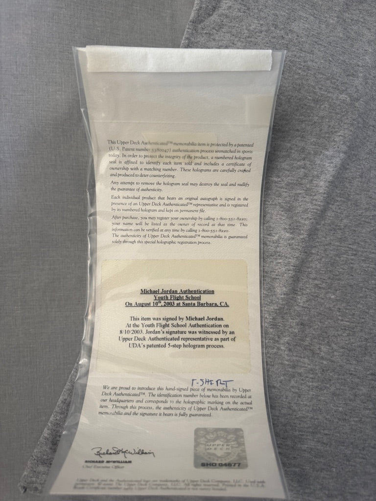 Michael Jordan Signed T Shirt UDA with card