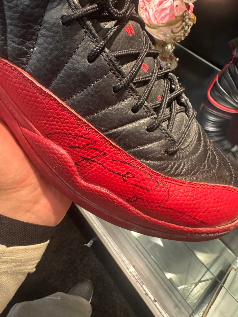 Michael Jordan Signed Air Jordan 12 FLU GAME UDA card only GOAT Approved