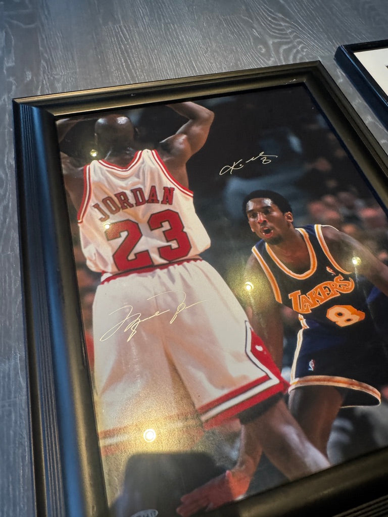 Michael Jordan V Kobe Bryant Dual Signed 16x20 Auto Photo UDA Upper Deck LE /123