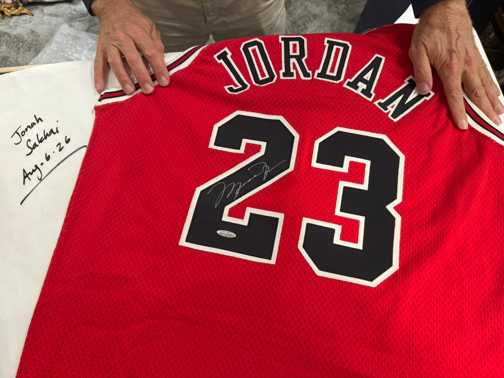Michael Jordan Signed Authentic Pro Cut Bulls Jersey Red #23 UDA