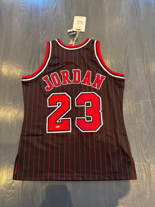 Michael Jordan Signed Authentic Pinstripe Jersey #23 Bulls UDA
