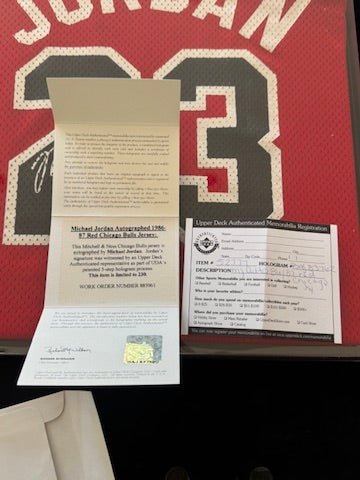 Michael Jordan Signed Red Bulls Jersey Archives - 065/230 Box UDA BAJ63762