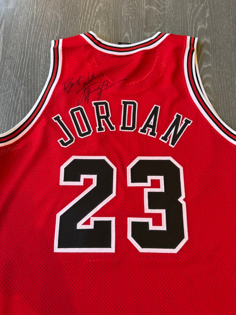 Michael Jordan Signed Red Bulls #23 Jersey Inscribed "Best Wishes"  JSA LOA