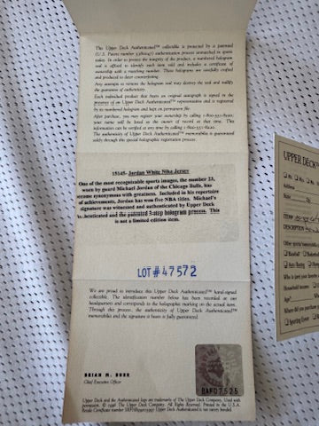Michael Jordan Signed White Nike authentic pro cut jersey UDA with card