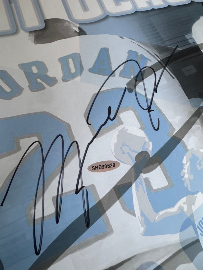 Michael Jordan Signed MASSIVE Flight School Poster UDA