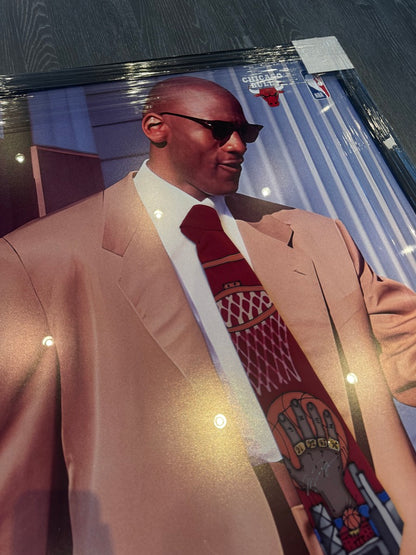 1/1 IN WORLD, Michael Jordan Signed Tie Custom Fitted display JSA LOA ( FILL IN)