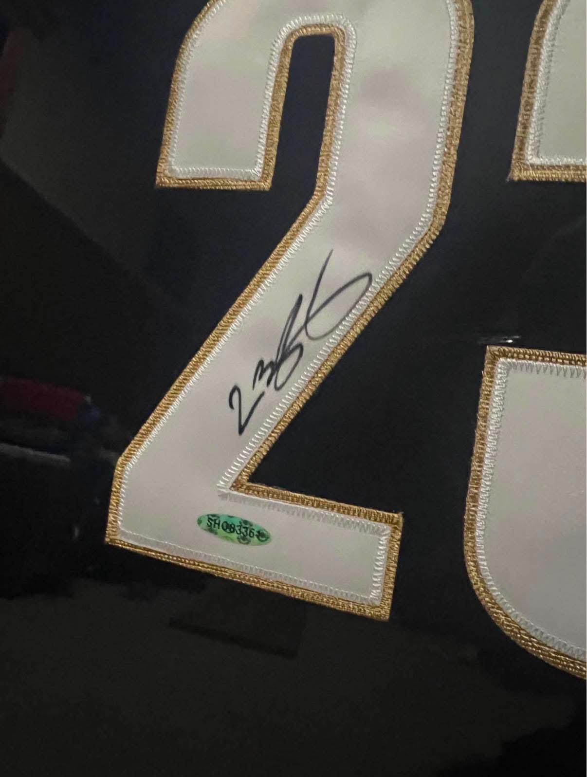 Lebron James signed Cleveland Cavaliers Jersey, custom framed upper deck authenticated ￼