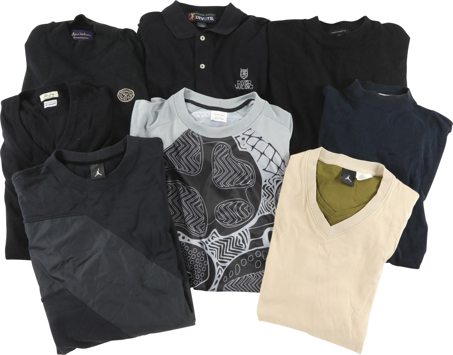 Michael Jordan's Personally Owned Shirts and Sweaters - Lot of 8 (ex-"The Last Dance" Security Guard & Family LOA)