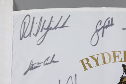 2002 Ryder Cup Signed Flag w/Tiger Woods (PSA)