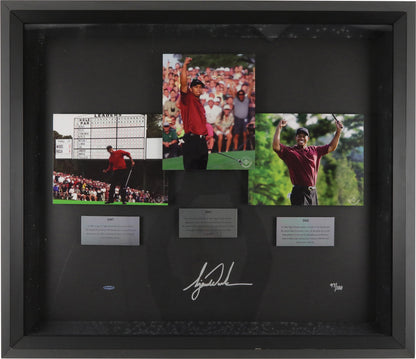 Tiger Woods Signed 1997-2002 Masters Display #97/100 (UDA)