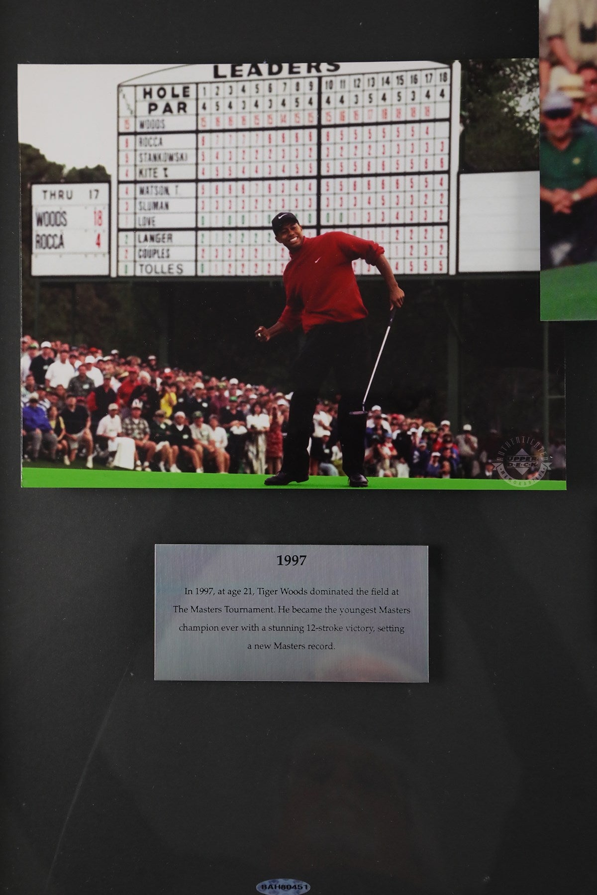 Tiger Woods Signed 1997-2002 Masters Display #97/100 (UDA)