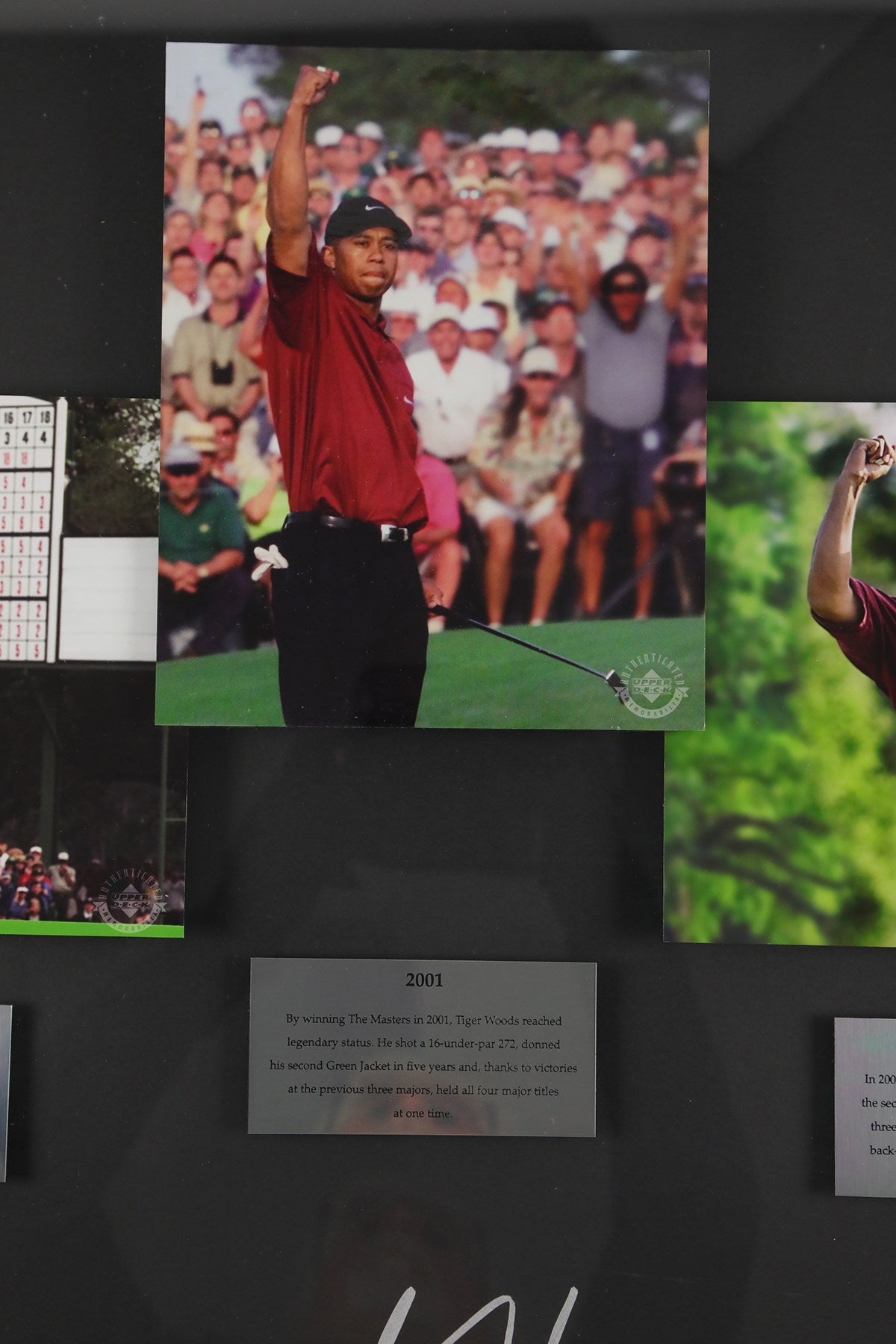 Tiger Woods Signed 1997-2002 Masters Display #97/100 (UDA)