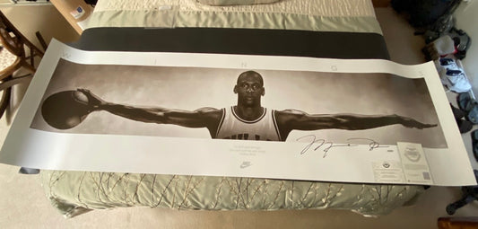 Michael Jordan Signed MASSIVE Wings Poster Unframed 72” - BAM162860 UDA with Card