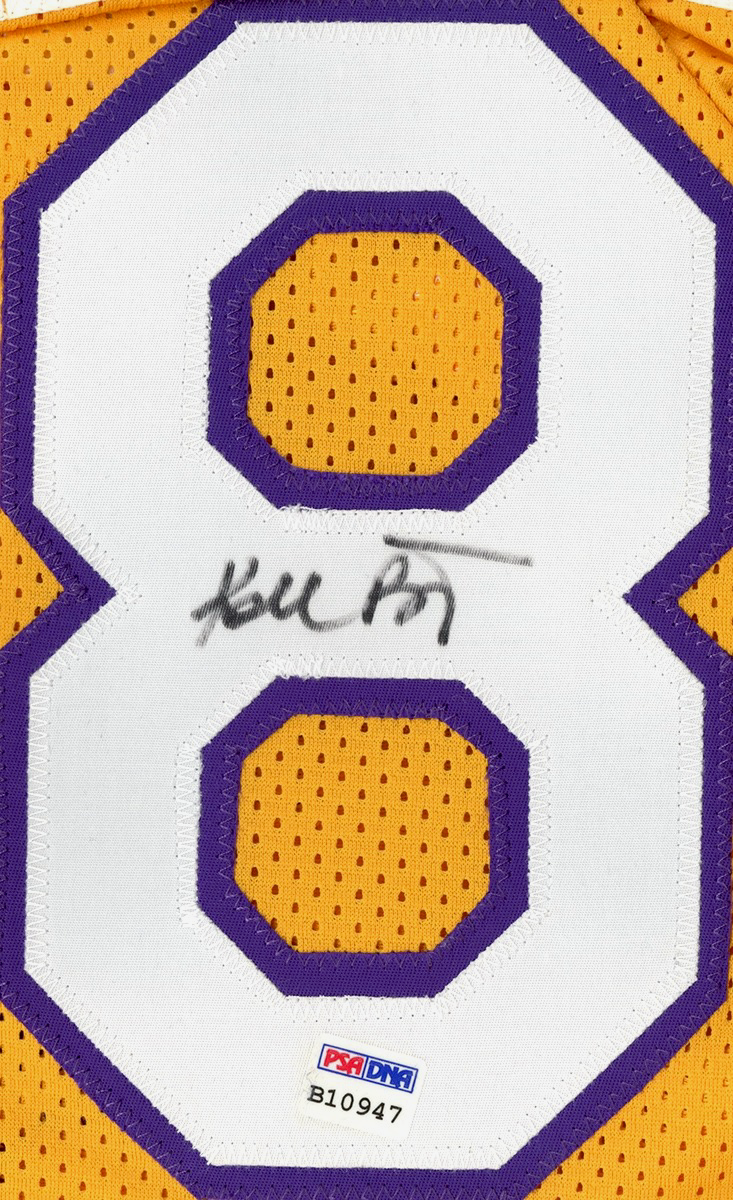 Kobe Bryant Signed Custom #8 Jersey Lakers PSA LOA