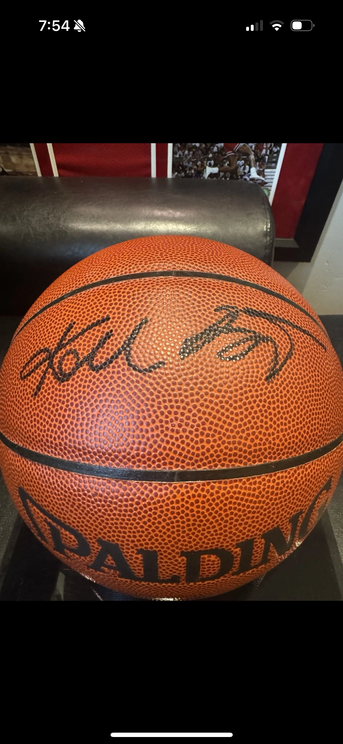 Kobe Bryant Signed Authentic Spalding basketball Bold Signature PSA DNA COA