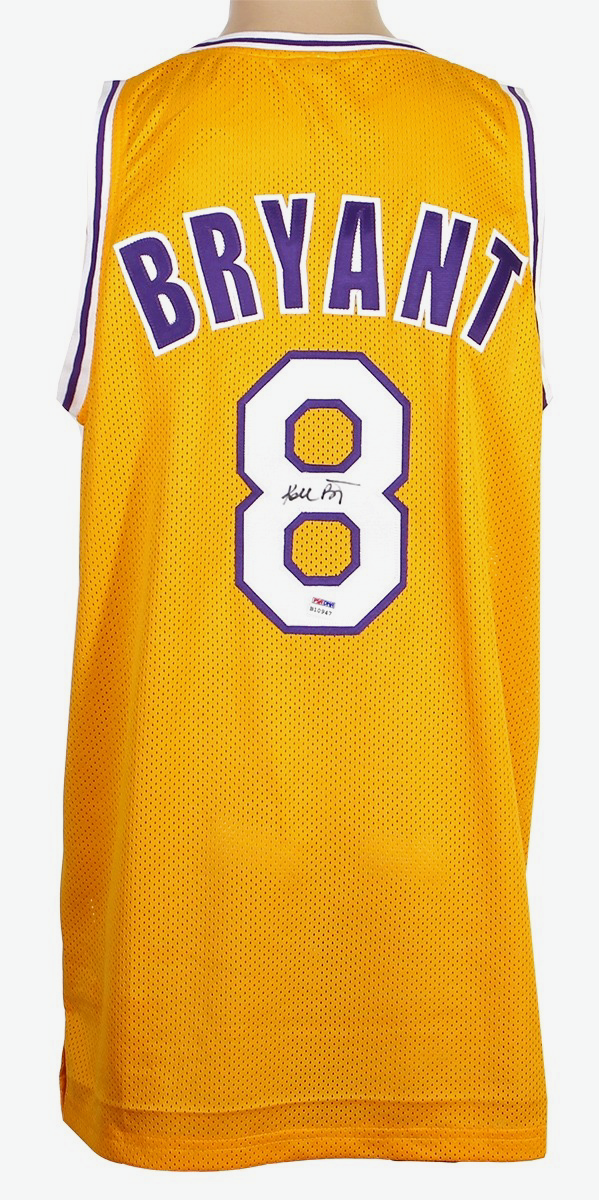 Kobe Bryant Signed Custom #8 Jersey Lakers PSA LOA