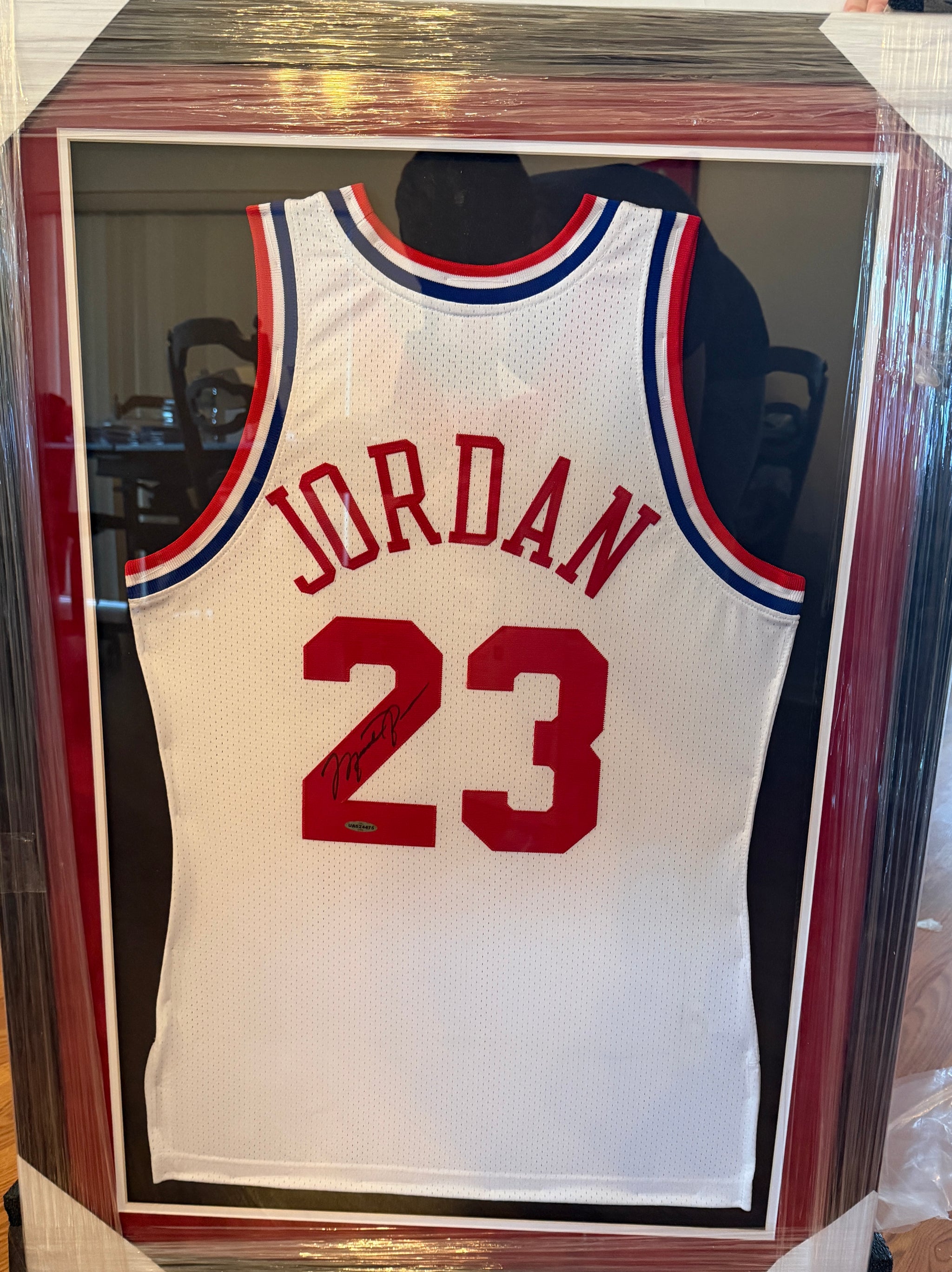 Michael Jordan Signed NBA All Star Game Jersey Upper Deck UDA Custom Framed