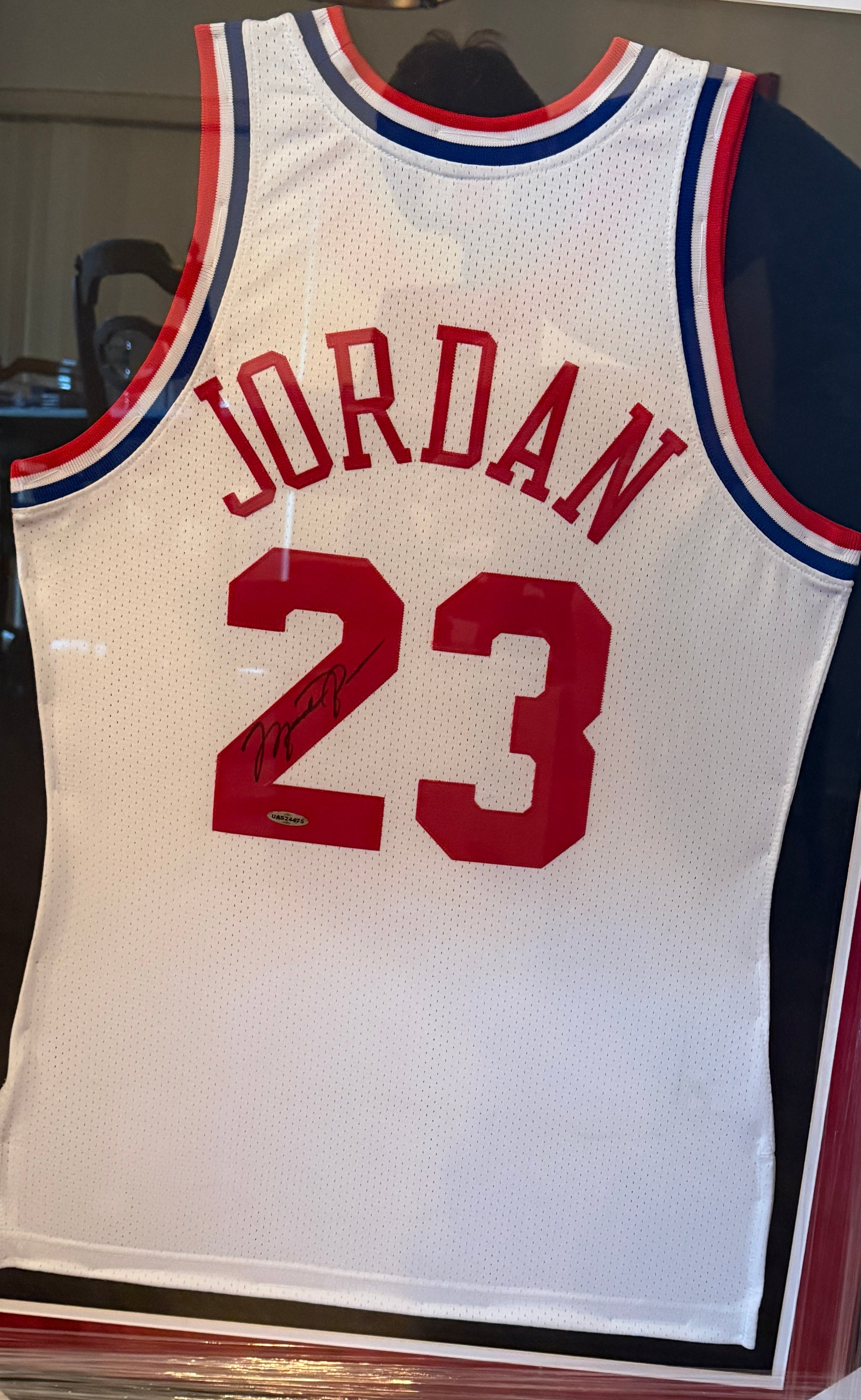 Michael Jordan Signed NBA All Star Game Jersey Upper Deck UDA Custom Framed