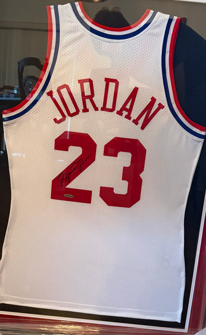 Michael Jordan Signed NBA All Star Game Jersey Upper Deck UDA Custom Framed