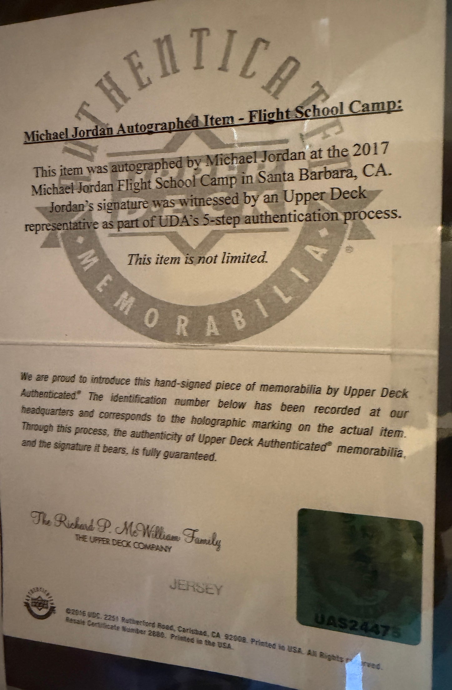 Michael Jordan Signed NBA All Star Game Jersey Upper Deck UDA Custom Framed