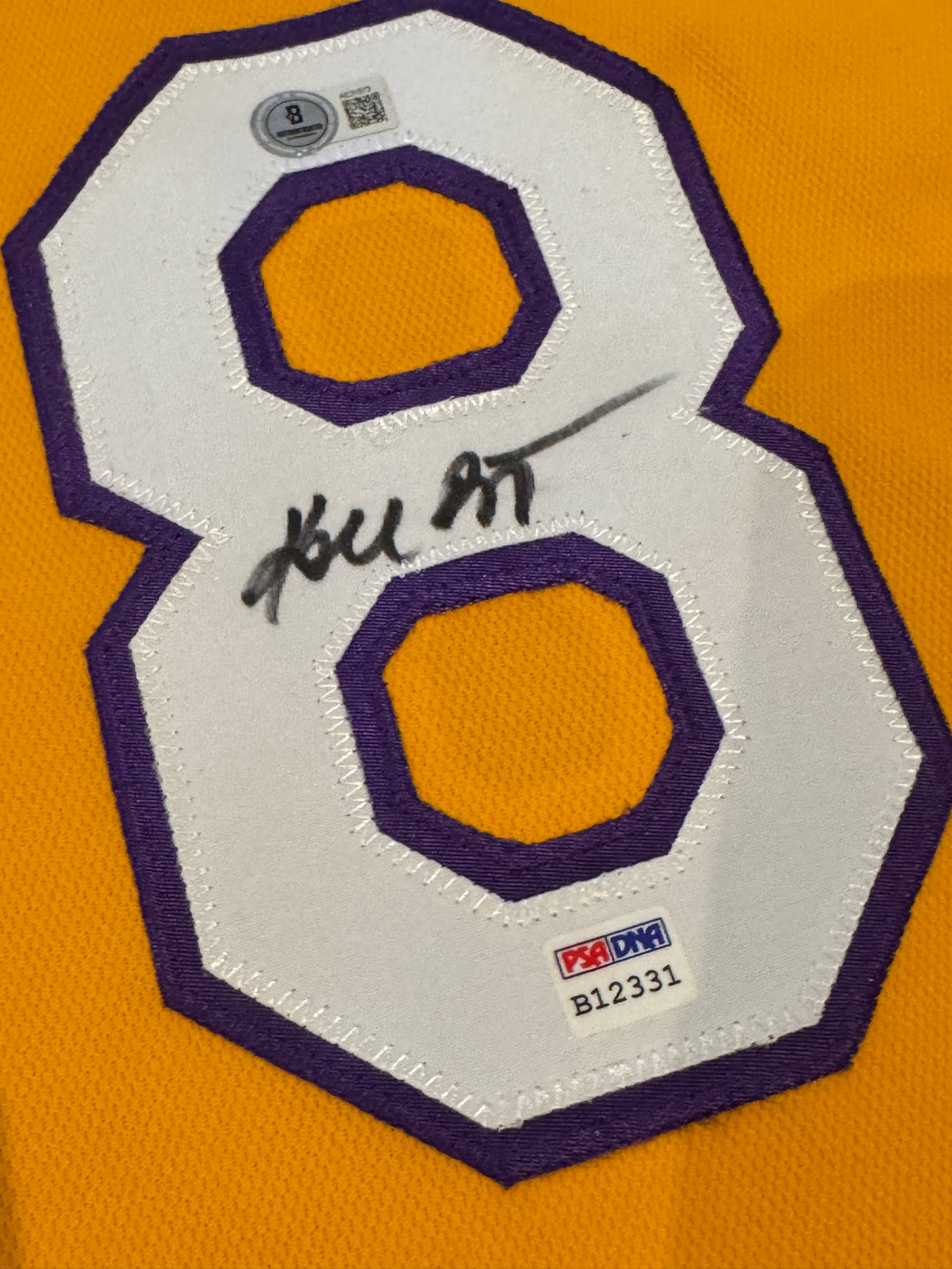 Kobe Bryant Signed Jersey Authentic Mitchell And Ness Lakers #8 Beckett LOA + PSA COA