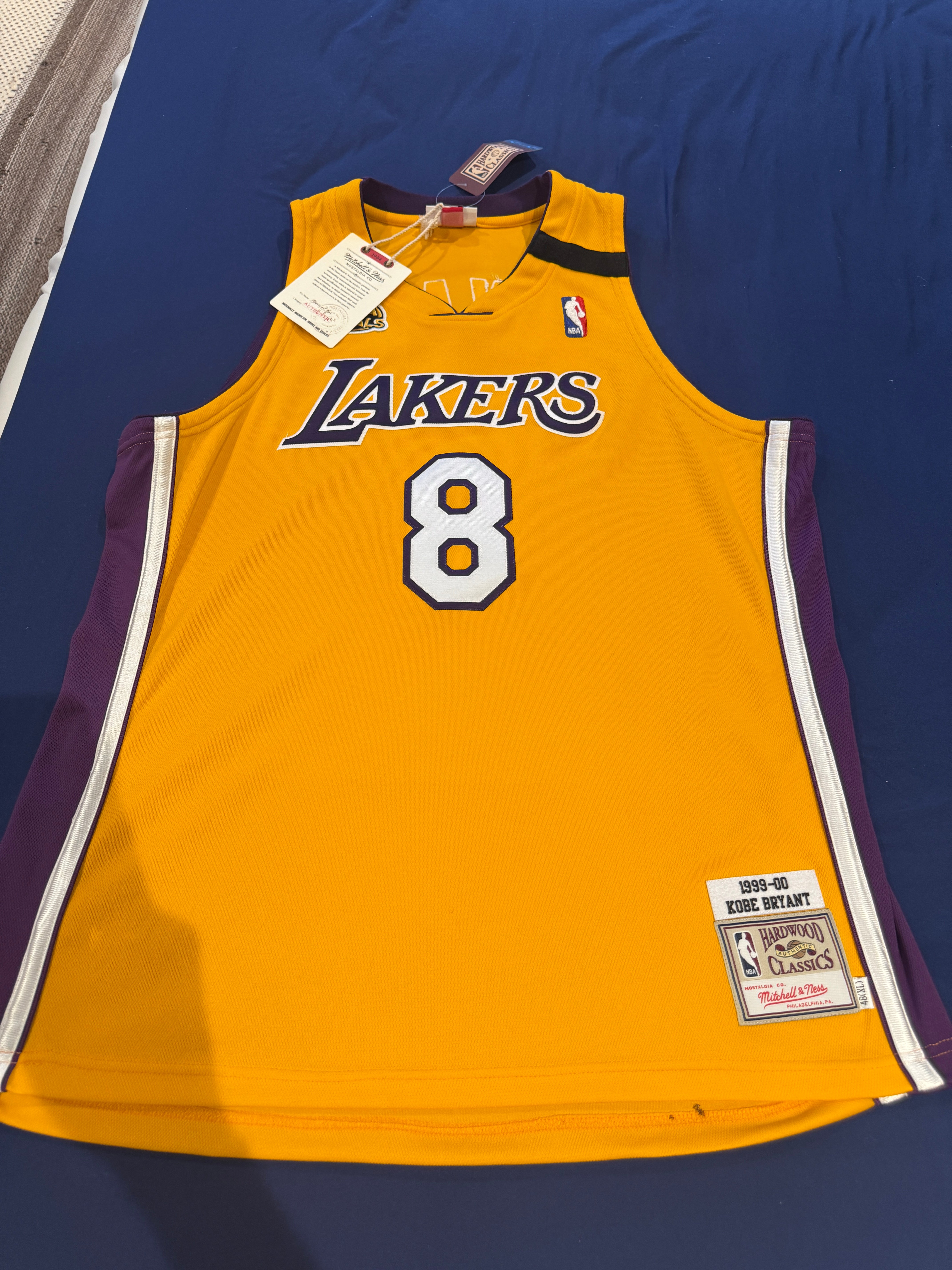 Kobe Bryant Signed Jersey Authentic Mitchell And Ness Lakers #8 Beckett LOA + PSA COA