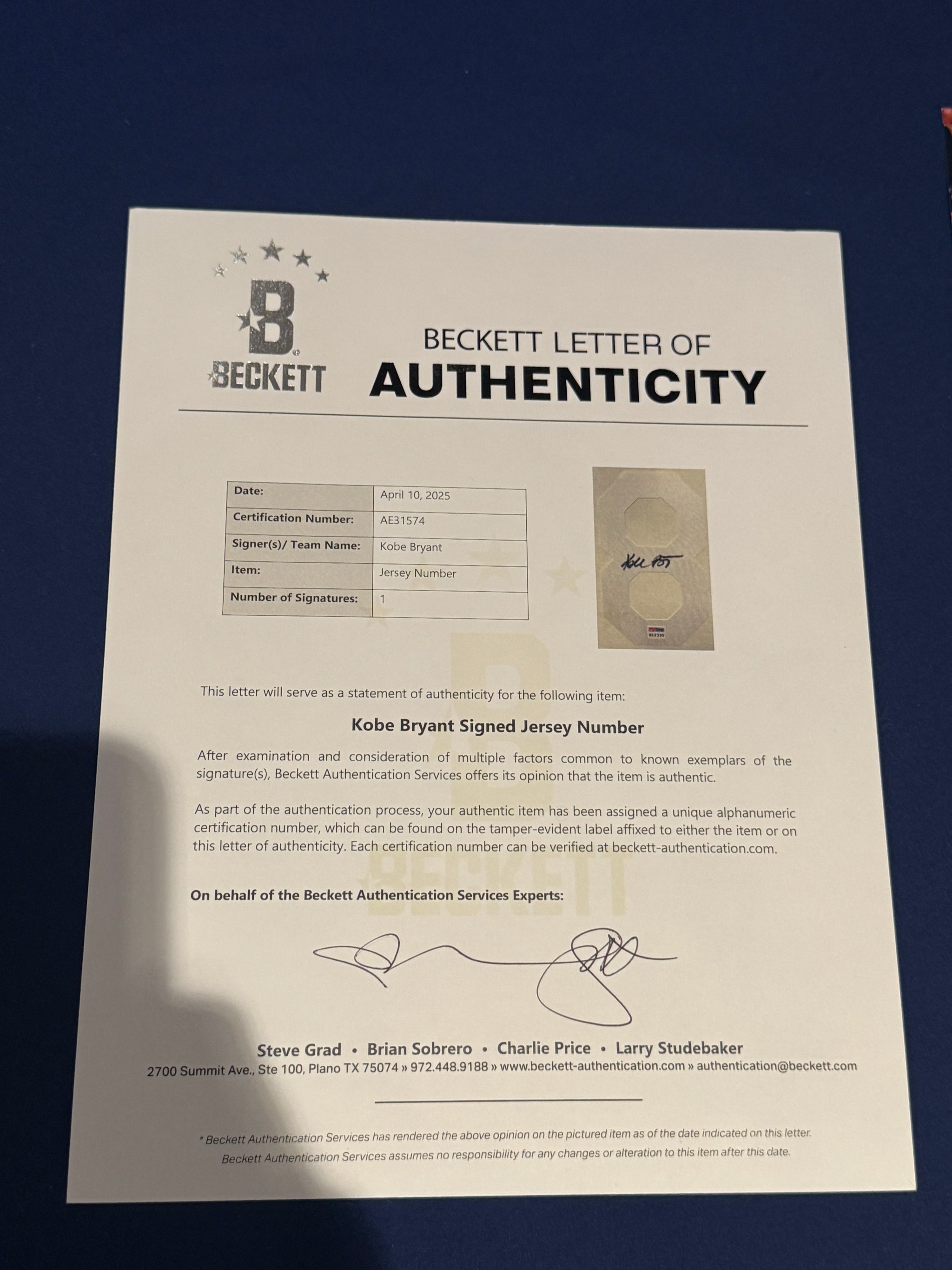 Kobe Bryant Signed Authentic Lakers Finals Jersey Mitchell And Ness #8 Beckett LOA + PSA COA