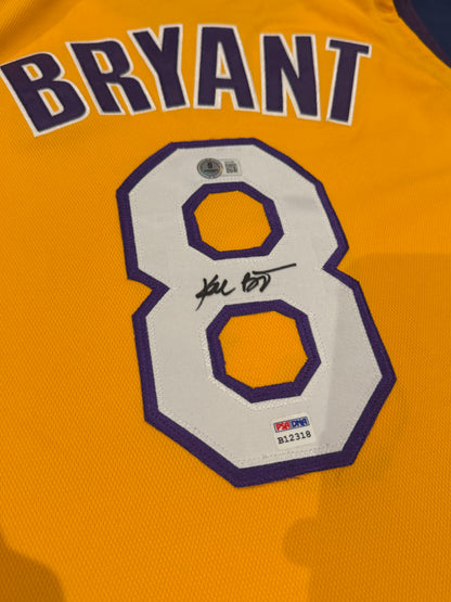Kobe Bryant Signed Jersey Authentic Mitchell And Ness Lakers #8 Beckett LOA + PSA DNA COA