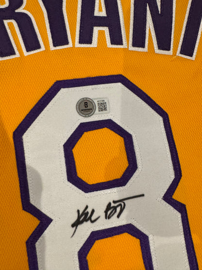 Kobe Bryant Signed Jersey Authentic Mitchell And Ness Lakers #8 Beckett LOA + PSA DNA COA