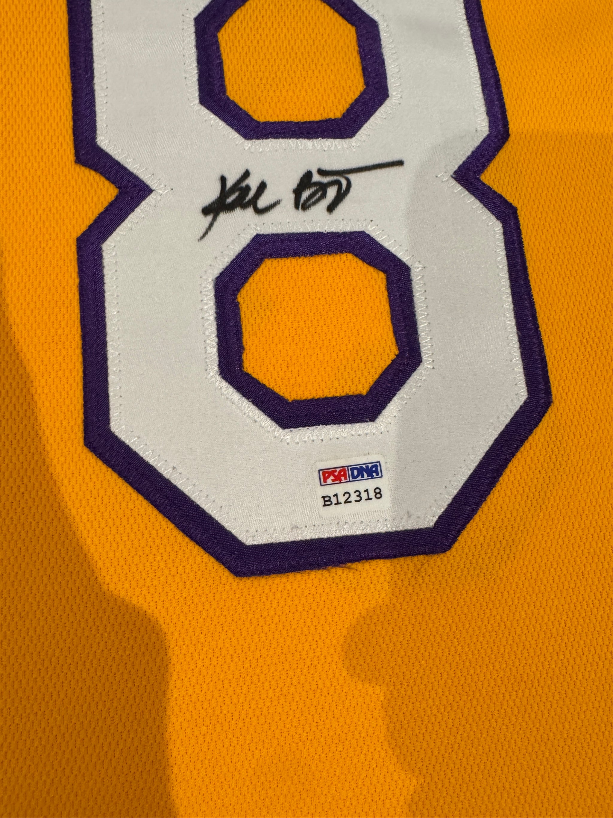 Kobe Bryant Signed Jersey Authentic Mitchell And Ness Lakers #8 Beckett LOA + PSA DNA COA