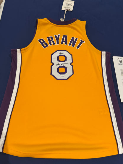 Kobe Bryant Signed Jersey Authentic Mitchell And Ness Lakers #8 Beckett LOA + PSA DNA COA