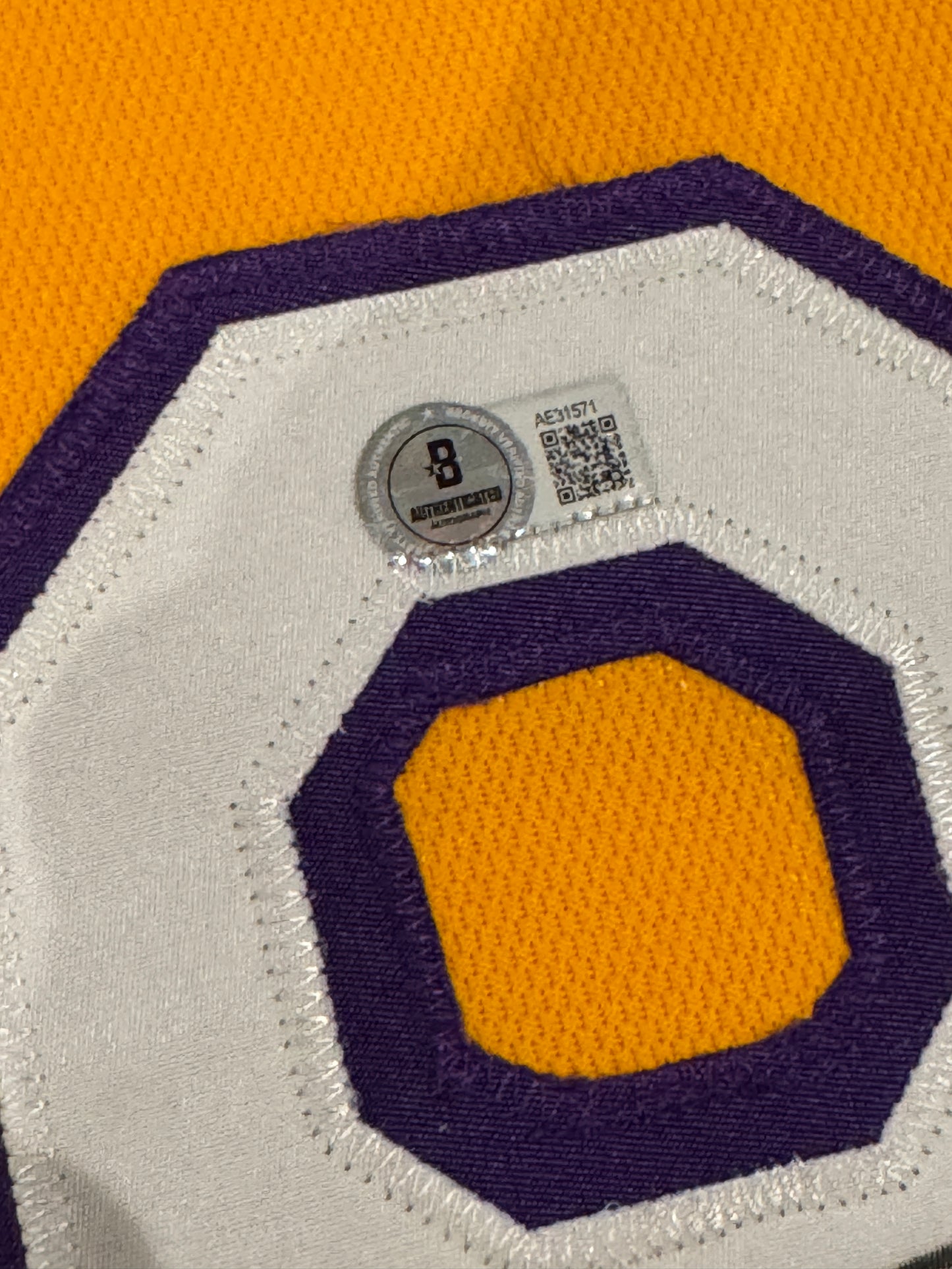 Kobe Bryant Signed Jersey Authentic Mitchell And Ness Lakers #8 Beckett LOA + PSA DNA COA