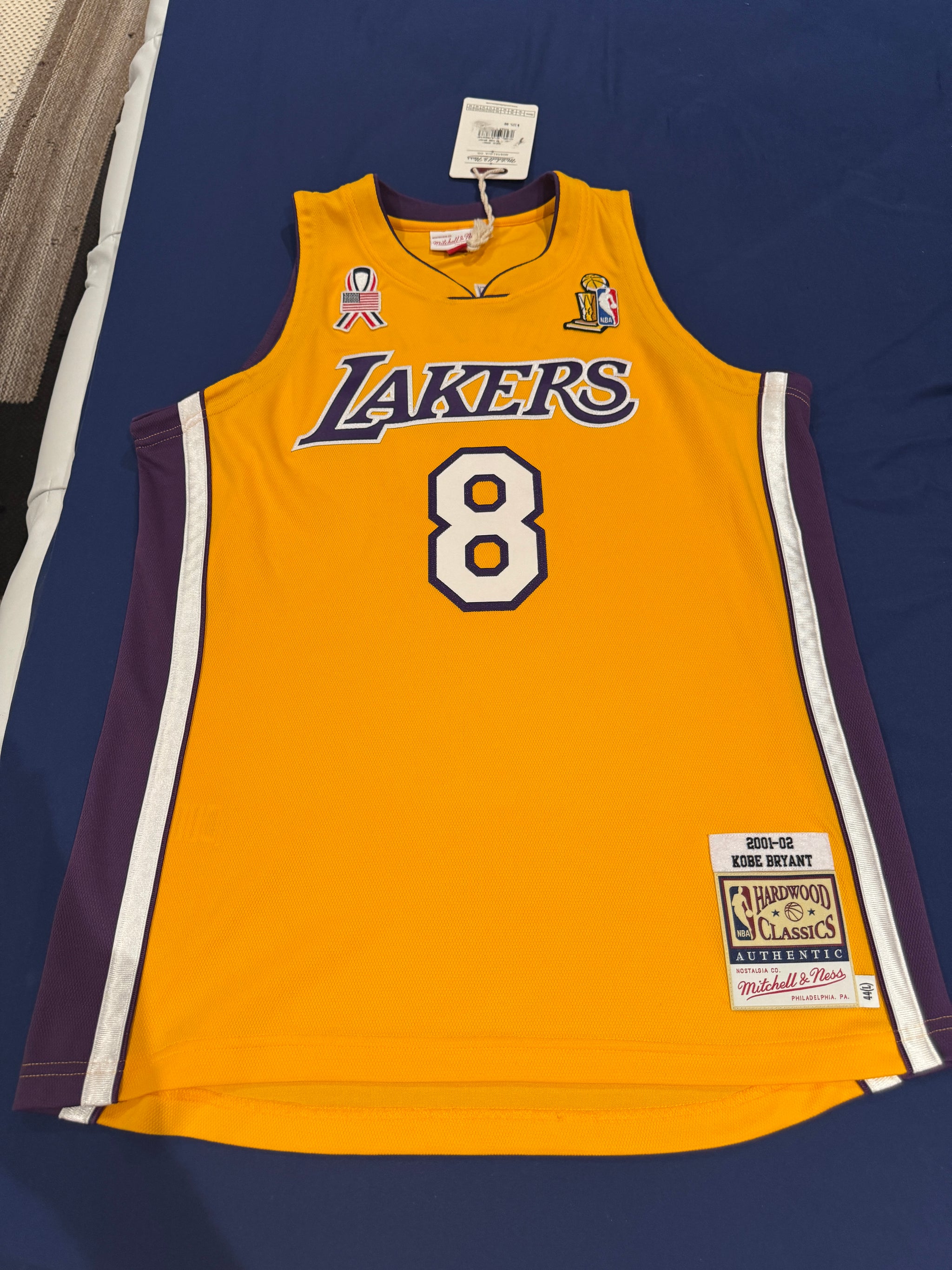 Kobe Bryant Signed Jersey Authentic Mitchell And Ness Lakers #8 Beckett LOA + PSA DNA COA