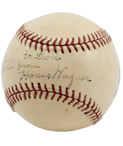 Babe Ruth & Honus Wagner Dual-Signed Official National League Baseball (JSA LOA)