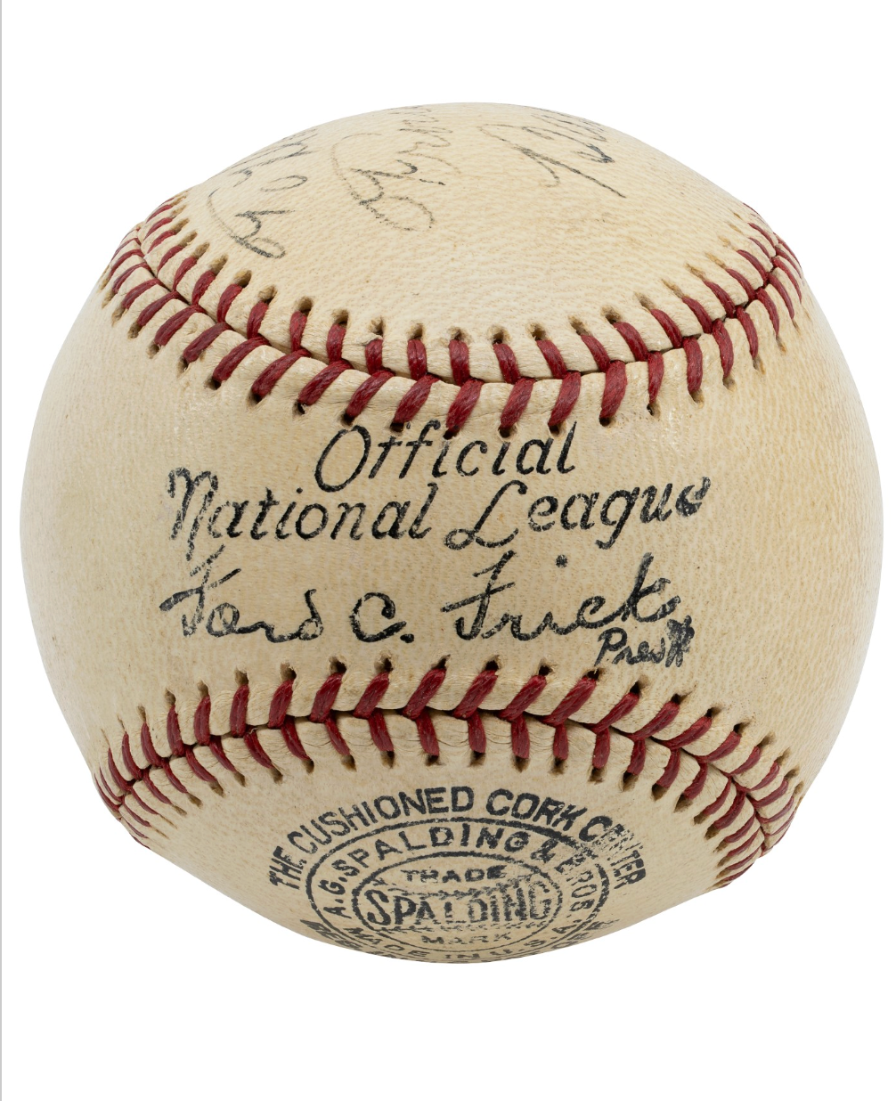 Babe Ruth & Honus Wagner Dual-Signed Official National League Baseball (JSA LOA)